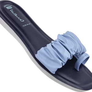 Women Blue Flats Sandal